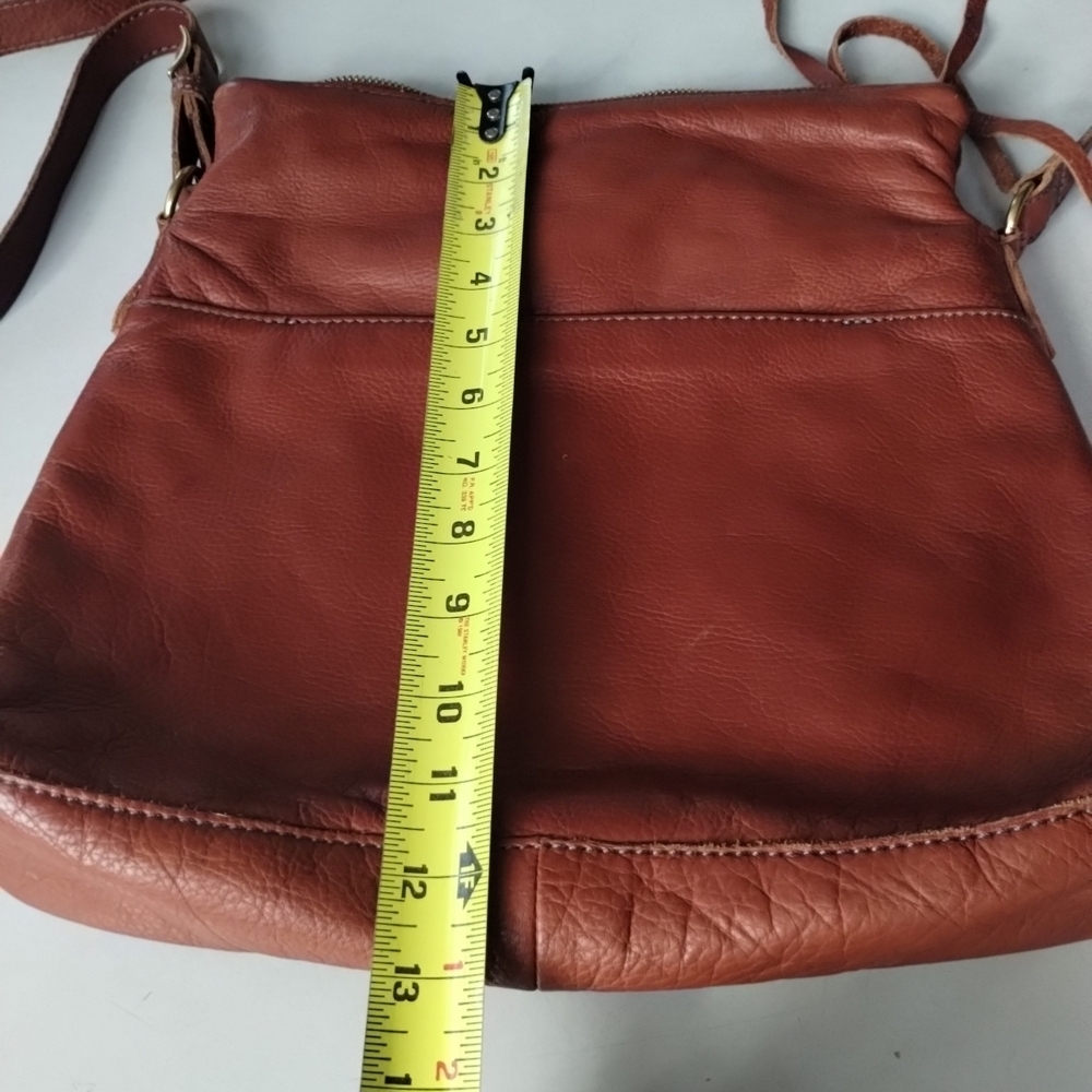 Margot NY Soft BrownLeather Crossbody Bag Lots Of Pockets Travel Bohemian Chic - Picture 11 of 15